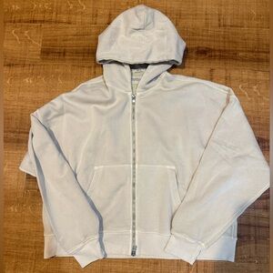 NWOT Abercrombie & Fitch Cream Cropped Hoodie